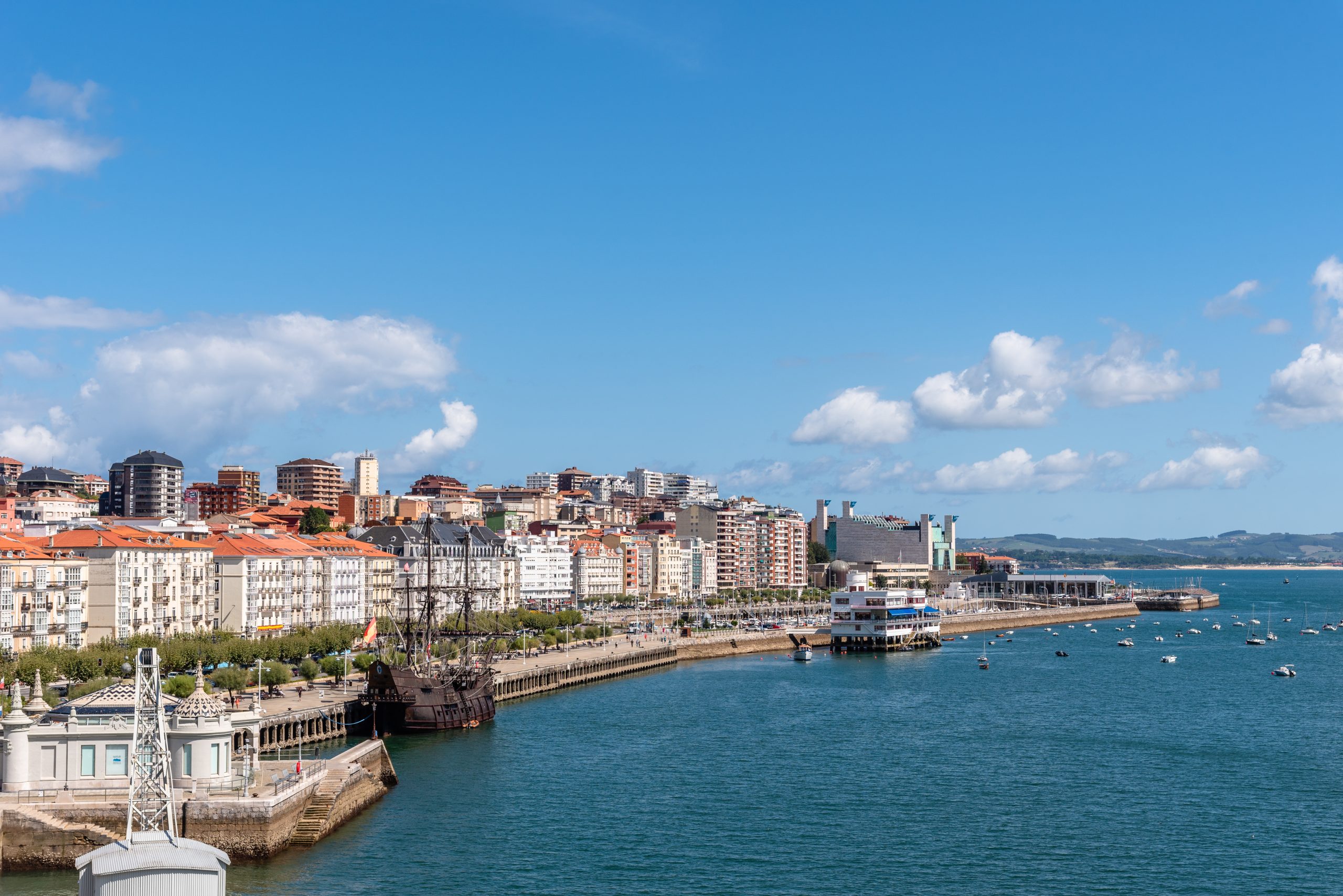 Panoramic view of Santander a sunny day
